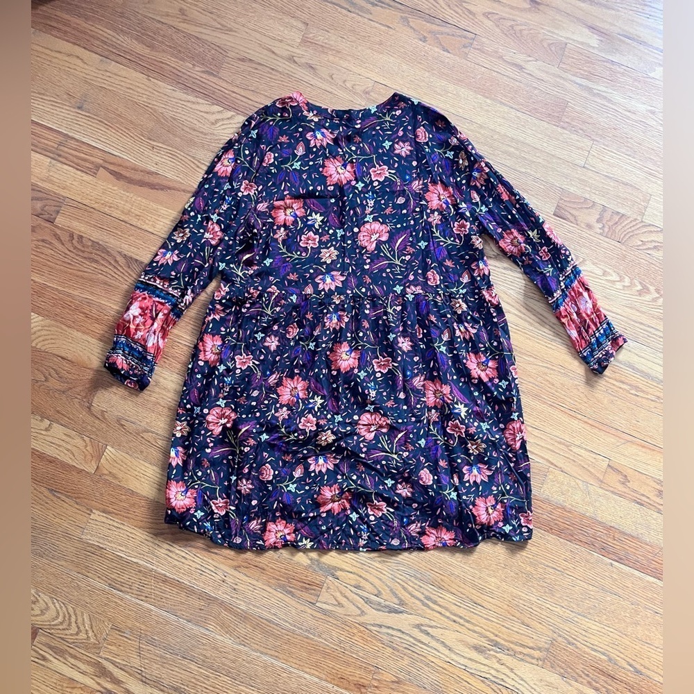 Old Navy Floral Long Sleeve Ruffled Cottagecore Short Fall Dress Preppy Size XL - Picture 3 of 3